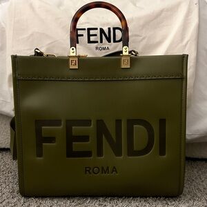 Fendi Olive Tote Bag